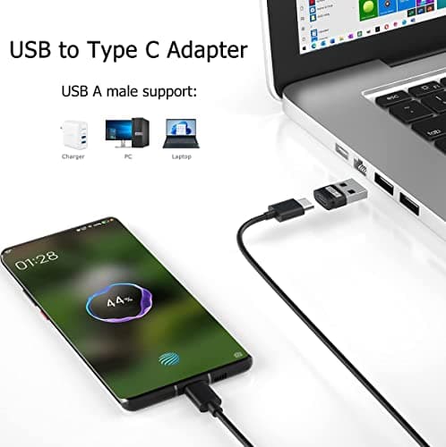 rts High Speed Type C OTG Adapter 2 Pack Type C USB C Adapter Plug, Compatible with iPhone 17 16 15 14 13 Plus Pro Max Samsung Galaxy S26 S25 S24 Laptops, Tablets, Smartphone, Chargers iWatch Tablet 5
