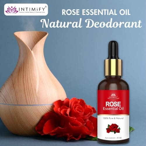 INTIMIFY Rose Essential Oil, For Face, Skin, Hair Growth, Diffuser, Soap Making 30 ml 3