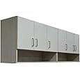 SPECIALITY PANELS Multipurpose Storage Cabinet & Adjustable Shelf Space Organizer Engineered Wood Termites Resistance Wall Mounted for Office, Kitchen, Bedroom (Grey & Highland Pine, Door 2)