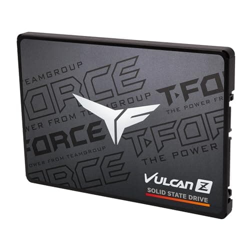 TeamGroup T-Force Vulcan Z 1TB Gaming SSD, Sata III 6Gbps Interface, SLC Cache, 3D NAND TLC, 2.5 Inch Form Factor, Internal Solid State Drive, Speed Up to 550/500 MB/s, High Performance, Low Latency 2