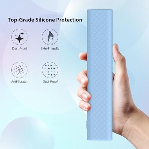 Cotbolt Silicone Remote Cover for Xiaomi Mi TV 2025 Model Remote, Black, Diamond Textured, Precision Button Holes (LUMINIOUS Blue, XIAOMI TV 2025) 5