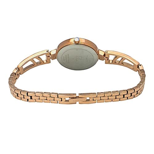 TIMEX Fria Analog Watch for Women with Silver Round Dial & Rose Gold Brass Bracelet Band Water Resistant Women's Wrist Watches - TWEL15201 5
