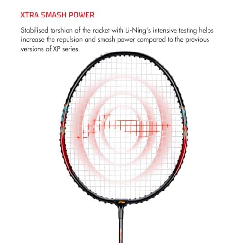 Li-Ning XP-60-IV Aluminum Strung Badminton Racket (2 x Rackets + 2 x Full Covers, Black/Pink) 4