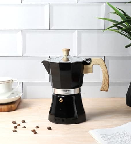 NATURALLYOURS ALUMINIUMWARES - MOKA POT COFFEE MAKER 300 ML (BLACK)