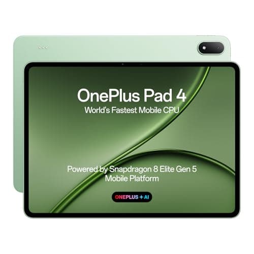 OnePlus Pad 4, Snapdragon® 8 Elite Gen 5 Platform, 33.53cm 13.2" 3.4K Screen, 144Hz Adaptive, 8 Speakers, AI Powered, PC-Level Productivity, 13,380 mAh Battery, 8GB + 256GB, WiFi,Sage Mist