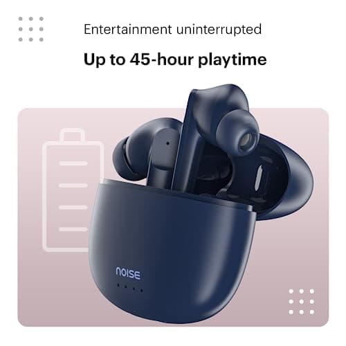 Noise Buds VS104 Truly Wireless Earbuds with 45H of Playtime, Quad Mic with ENC, Instacharge(10 Min=200 Min), 13Mm Driver, Low Latency, BT V5.2 (Midnight Blue) 3