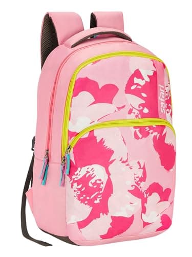 Safari Neoflora School Bag For Girls, Capacity - 36L, 2 Compartments Backpack For kids Pink