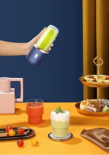 Juicer for Home Portable Blender Electric Juicers Fruit Mixers USB Rechargeable Smoothie Mini Personal Juicer 3Gears with 1500 Mah Rechargeable Battery-Smoothie Blender. 5