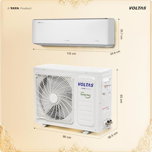 Voltas 1.5 ton 5 Star, New star rated, Inverter Split AC (Copper, Convertible 6-in-1 Cooling Modes, Auto Clean, Sleep Mode with Hidden Display, Memory Restart (185INV VENUS LUXE, White) 4