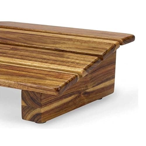 Dantawood Chair Foot Rest for Office in Natural Acacia Wood, Under Desk Foot Stool, Foot Rest Under Table for Office Home- L-14, W- 9, H- 4.3 inch 5