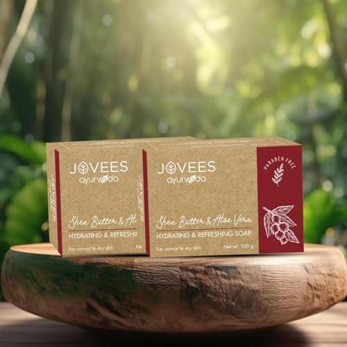 Jovees Herbal Shea butter & Aloe Vera Hydrating & Refreshing Soap 100G (Pack of 2) 4