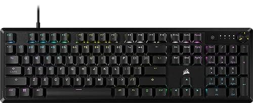 Corsair K70 CORE RGB Mechanical Gaming Keyboard - Pre-Lubricated MLX Red Linear Keyswitches - Sound Dampening - Media Control Dial - iCUE Compatible - QWERTY NA Layout - Black