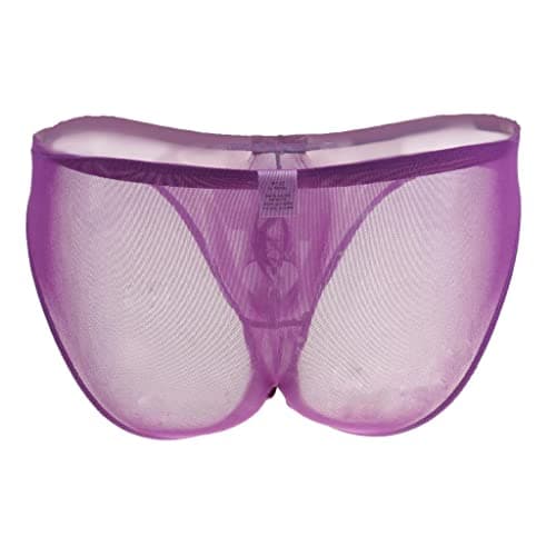 Meadawgs® Men's Nets Yarn Bulge Pouch Bikini Briefs Breathable T-Back S Purple|Clothing Shoes & Accessories | Mens Clothing | Underwear|1x Men's Bikini T-Back