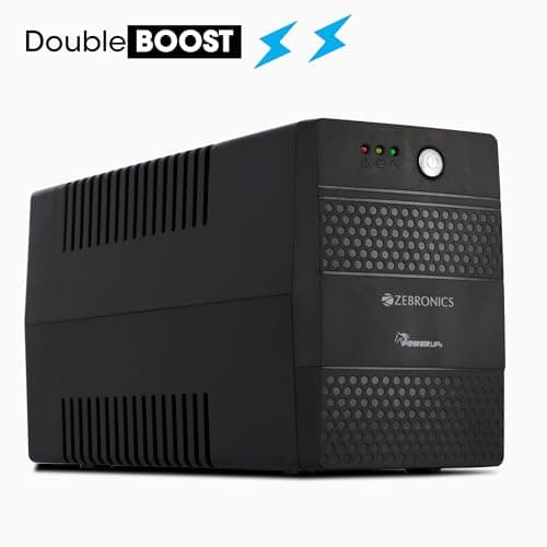 ZEBRONICS U735 600VA/360W Microcontroller Based UPS for Office Computers | Home PC with Auto Restart, Generator Compatible, Boost & Buck AVR, Built-in Protection, (Not for Routers) 5