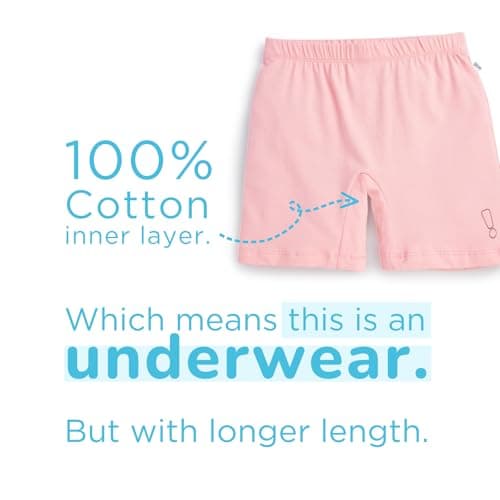 YouGotPlanB Cotton Inner Shorts for Girls | No-Mark Elastic Waistband | Supersoft & Stretchy | Antibacterial & Antimicrobial Black, Grey 4