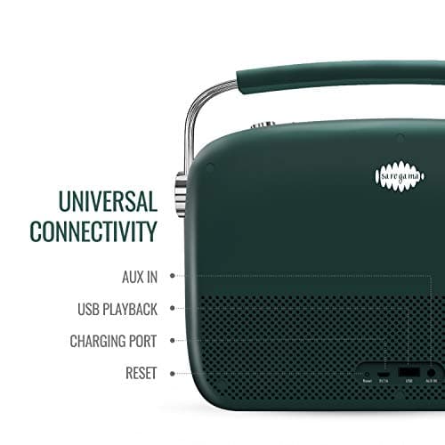 Saregama Carvaan 2.0 Hindi Portable Music Player 5000 Pre-Loaded Songs with Podcast, FM/BT/AUX (Emerald Green) 4