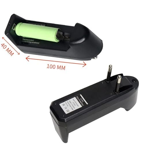 CONSONANTIAM Hongli Lithium Ion Rechargeable Battery 1200mAH 3.7V 4.4Wh, Ultra Boost High Capacity Li Ion Cell Batteries Original Power Rechargeable Lithium ion Cell (1-Slot-Charger) 3
