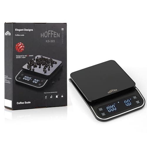 Hoffen Digital Kitchen Weighing Scale, Weight machine with Timer for use of accurate taste of coffee every time for coffee Lovers, 2 Year Warranty & Battery Included 5