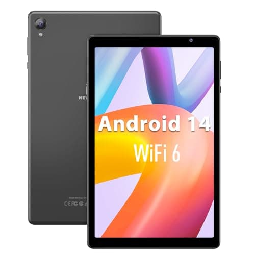NEWISION 10" Android Tablet, 32GB Storage, Quad-Core, HD IPS Display, Dual Camera, WiFi, Bluetooth, Tablets with 6000mAh Battery, Type C (Gray)