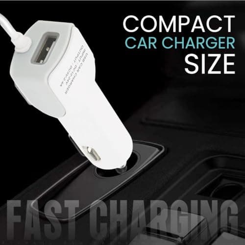 NAYRA 4-in-1 Fast Car Charger, 3.4A High-Speed Charging, Universal Compatibility, Built-in Coiled Cable + 4 Charging Cables (Type-C, Lightning, Micro,Micro USB) 5