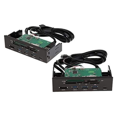 ATORSE 2pc 5.25in Desktop Optical Drive Front Panel Internal Card Reader Dashboard 3