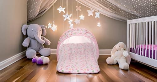 AMARDEEP Cotton Toddler Mosquito And Insect Protection Net/Modern Mattress Pink Teddy Print 70 * 40 Cms 2