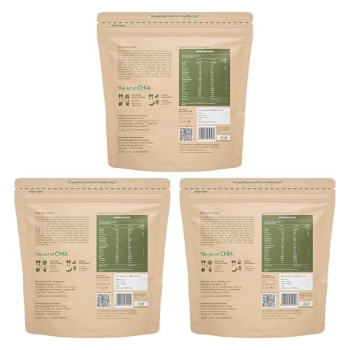 NOURISH YOU Raw Chia Seeds 150g X Pack of 3 | Protein & Fiber Rich Superfood | Energy Boosting Seeds for Weight Management, Heart Health & Digestion | Plant-Based Omega-3 Source | Gluten-Free 2