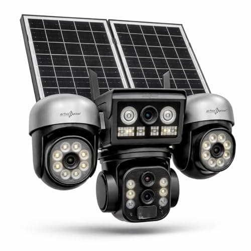Active Pixel 4G 4MP Solar Security Outdoor 4 Camera Setup with 10X Zoom PTZ Main Lens 360° Pan Tilt | Dual Screen View | SIM Supported No WiFi CCTV | Color Night Vision | AI Motion Detection - H7