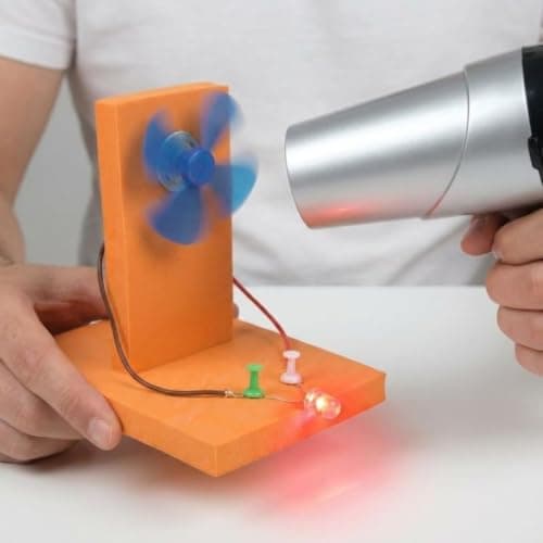ERH India DIY Windmill Solar Panel and LED Science Project Working Model Kit for Kids STEM Physics Educational Toy School Exhibition Learning Activity 2