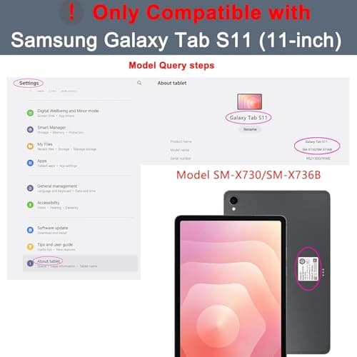 RTSY Keyboard Case for Samsung Galaxy Tab S11 (11 Inch) Model SM-X730/X736B with Multi Touch Trackpad & 7-Color Backlit,Mutiple Viewing Angle,Magnetically Detachable Wireless Bluetooth Keyboard Cover 2