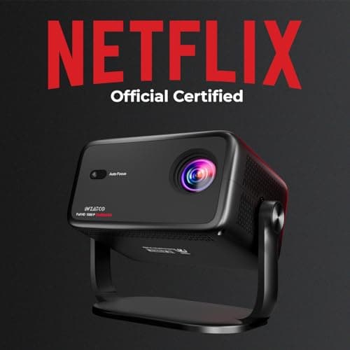 WZATCO Yuva Vibe, Certified OS Smart Home Projector, Native 1080P Fully Automatic, HDMI ARC, WiFi 6 & BT, 14000 Lumens, Screen Mirroring, Portable Room Cinema, Black 5