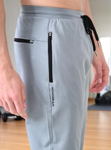 RynoGear Men High Rise Regular Fit Super Stretchable Track Pant Light Grey, Medium 3
