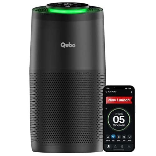 Qubo Smart Air Purifier R700 for Home by Hero Group | 700 Sq Ft | 99.99% Allergen Removal | HEPA H13 | 9000 Hrs Filter Life | App & Voice Control | Energy Saving | Ultra-Quiet BLDC Motor
