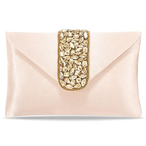 Peora Peach Clutch Purse for Women Wedding Handmade Evening Handbag Party Bridal Clutch (C61PCH)