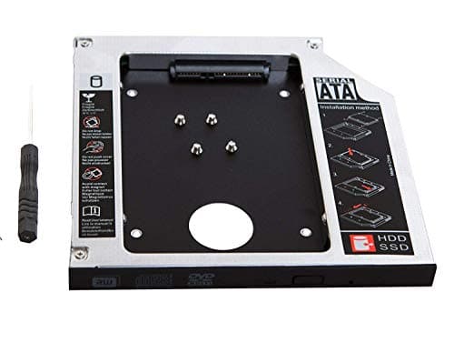 WETEK Universal 12.7mm SATA to SATA 2nd SSD HDD Hard Drive Caddy Adapter Tray Enclosures for DELL HP Lenovo ThinkPad ACER Gateway ASUS Sony Samsung MSI Laptop