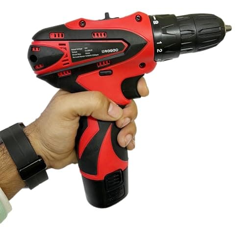 Inditrust Dumdaar 12V Cordless Drill Screwdriver Tool Kit (25pcs) | 1350 RPM, Two-Speed | 10mm Keyless Chuck | Multi-Torque Clutch | Reversible Switch | Includes 2 x 1.5Ah Batteries 5