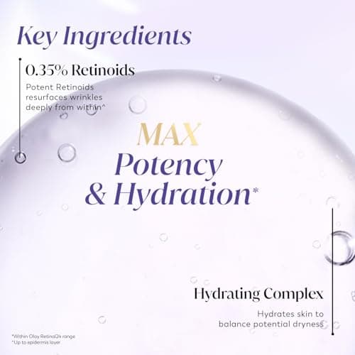 Olay Retinol24 Max Night Serum l Visibly Reduces Fine Lines in 7 Nights | Max Repair, Max Hydration l No Redness or Irritation | Fragrance Free l Normal, Oily, Dry and Combination Skin l 30ml 4