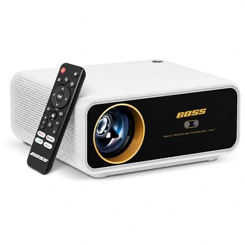 BOSS A10 Ultra 2026 Smart AI Projector | Native Full HD | 4K HDR Support | 2050 ANSI Lumens | QLED Display | Official Android TV 14 | AI Auto Focus & Keystone | Voice Control | Sealed Optical Engine 2
