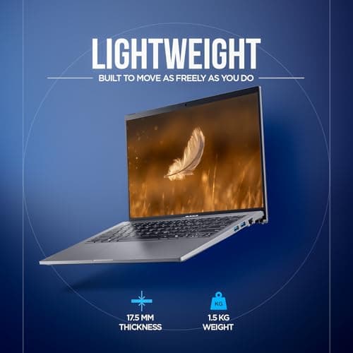 acer AspireGo14, Intel Core Ultra5 125H AI Processor,Office 2024 + M365 Basic, 16 GB RAM, 512 GB SSD, WUXGA IPS, 14.0"/35.56 cm, Win 11 Home, Steel Gray, 1.5 kg, AG14-71M, Backlit KB, Premium Laptop 6