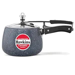 Hawkins 3 Litre Ceramic Nonstick Pressure Cooker, Induction Inner Lid Cooker, Blue (ICC30)