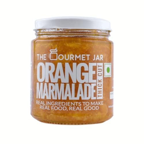 The Gourmet Jar Orange Marmalade 230g| 100% Natural, No Preservatives, No Artificial Colors, No Artificial Flavouring Agents | No Refined Sugar| Orange Jam| Vegan| Contains 54% Oranges| Bitter & Zesty