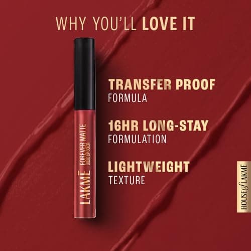 LAKMÉ Forever Matte Liquid Lip Colour, Long-Lasting Liquid Lipstick, Lightweight & Transferproof, Smudgeproof - Nude Dream, 5.6ml 6