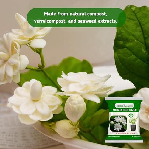 Indian Gardens - Mogra Fertilizer (400 Grams) | Organic Flower Booster for Jasmine Plants | Promotes More Flowers | Green Leaves & Strong Roots 4