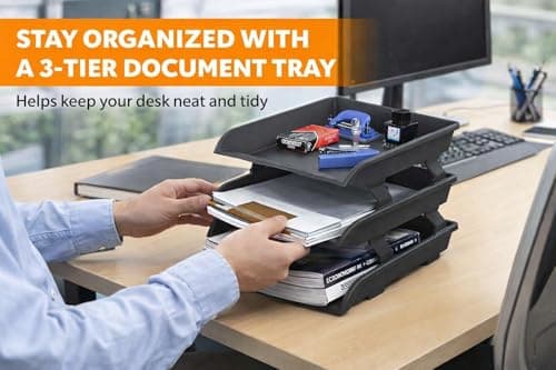 Joystick Multi-Functional Desk Organizer Office Table Organizer for Files, Stationery & Essentials, Modern & Stylish Workspace Solution (Pack Of 1) 2