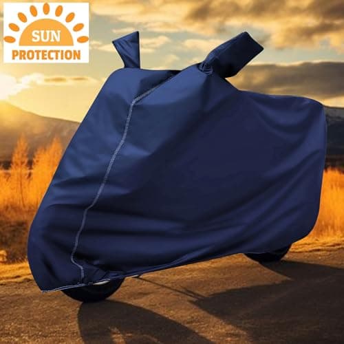 Auto Hub 100% Waterproof Scooty Bike Cover, Dustproof, UV Protection Bike Body Cover for All Two Wheeler Scooter Scooty Activa Size - Blue 3