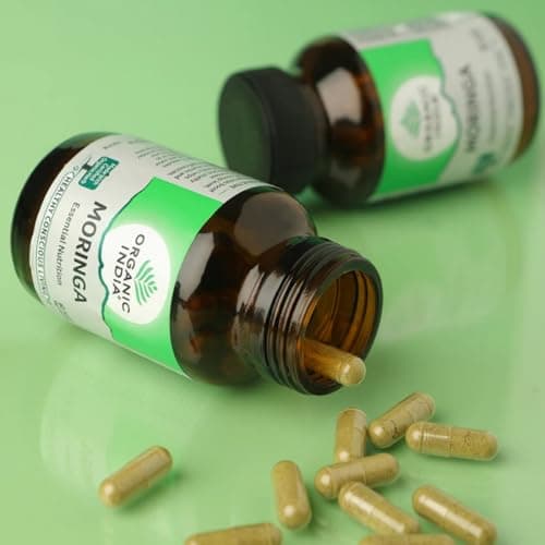A TATA Product - Organic India Moringa Capsules - 60 Veg Caps (Pack of 3), Essential Nutrition Superfood, Helps Naturally Boost Energy Level, Improves Stamina, Rich In Vitamins & Minerals 2