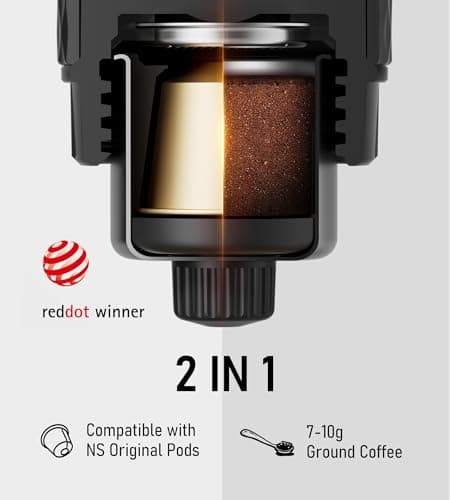STARESSO Espresso Coffee Maker, Red Dot Award Winner Portable Espresso Cappuccino,Quick Cold Brew Manual Coffee Maker Machines All in One 2