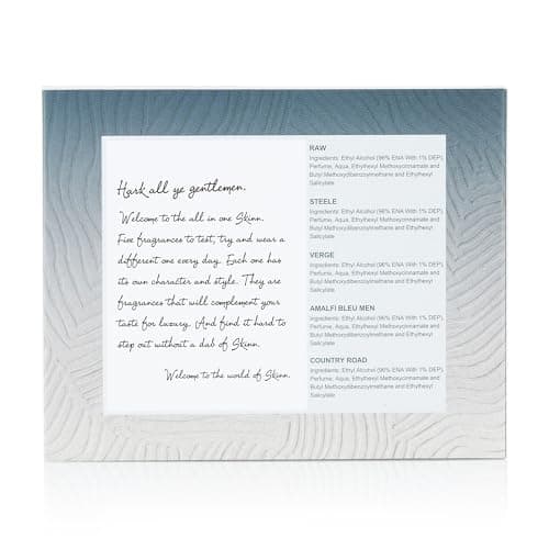 Skinn By Titan |Discovery Kit of Raw, Steele, Verge, Country Road, Amalfi Bleu (2 ml x 5) | Perfume For Man| Gift Set For Men |Long Lasting Fragrances | Fresh, Woody, Spicy |Eau De Parfum 3