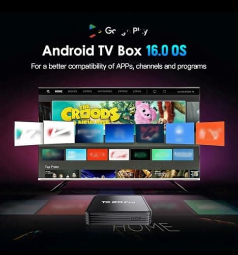 TX20 Pro Android 4K TV Box | Smart Streaming Device with Voice Remote, WiFi, Chromecast Built-in & Google Play Store Support 4