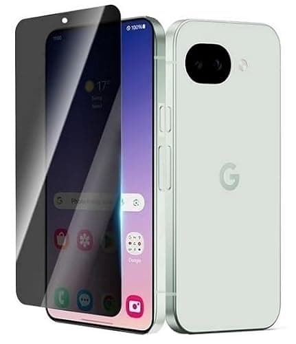 MOBIKTC - Privacy Screen Protector 9H Tempered Glass For Google Pixel 10a 5G, Edge-to-Edge Full Coverage, HD Clarity, Anti-Fingerprint, Bubble-Free, Ultra-Thin, Case-Friendly Screen Guard/Black